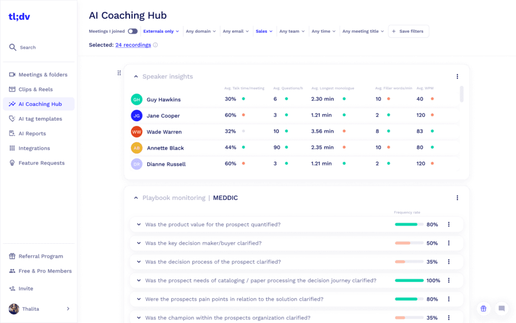 tldv coaching hub